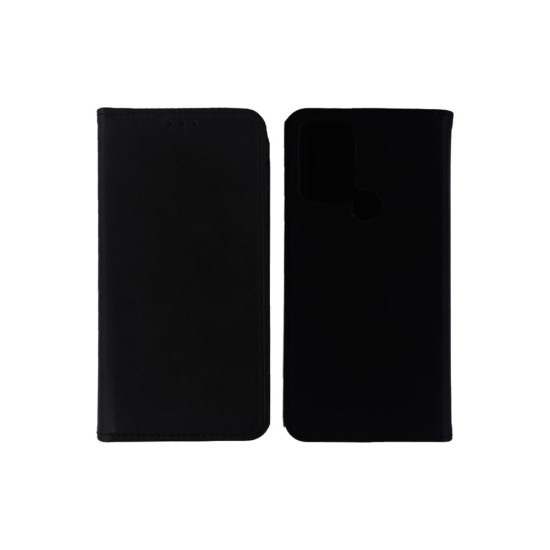 Leather Flip Cover with Internal Pocket for TCL 30 SE Black